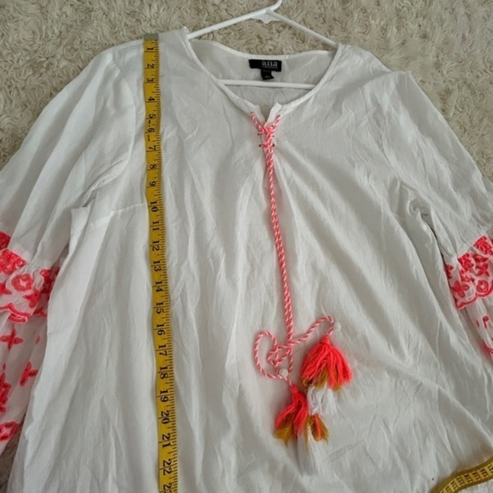 Ana White and Pink Embroidered Women's Top - Picture 10 of 12